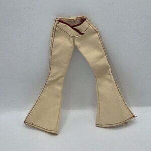 Vintage Mattel My Scene Barbie Beige Leather Bell Bottom Pants Collectible Doll
